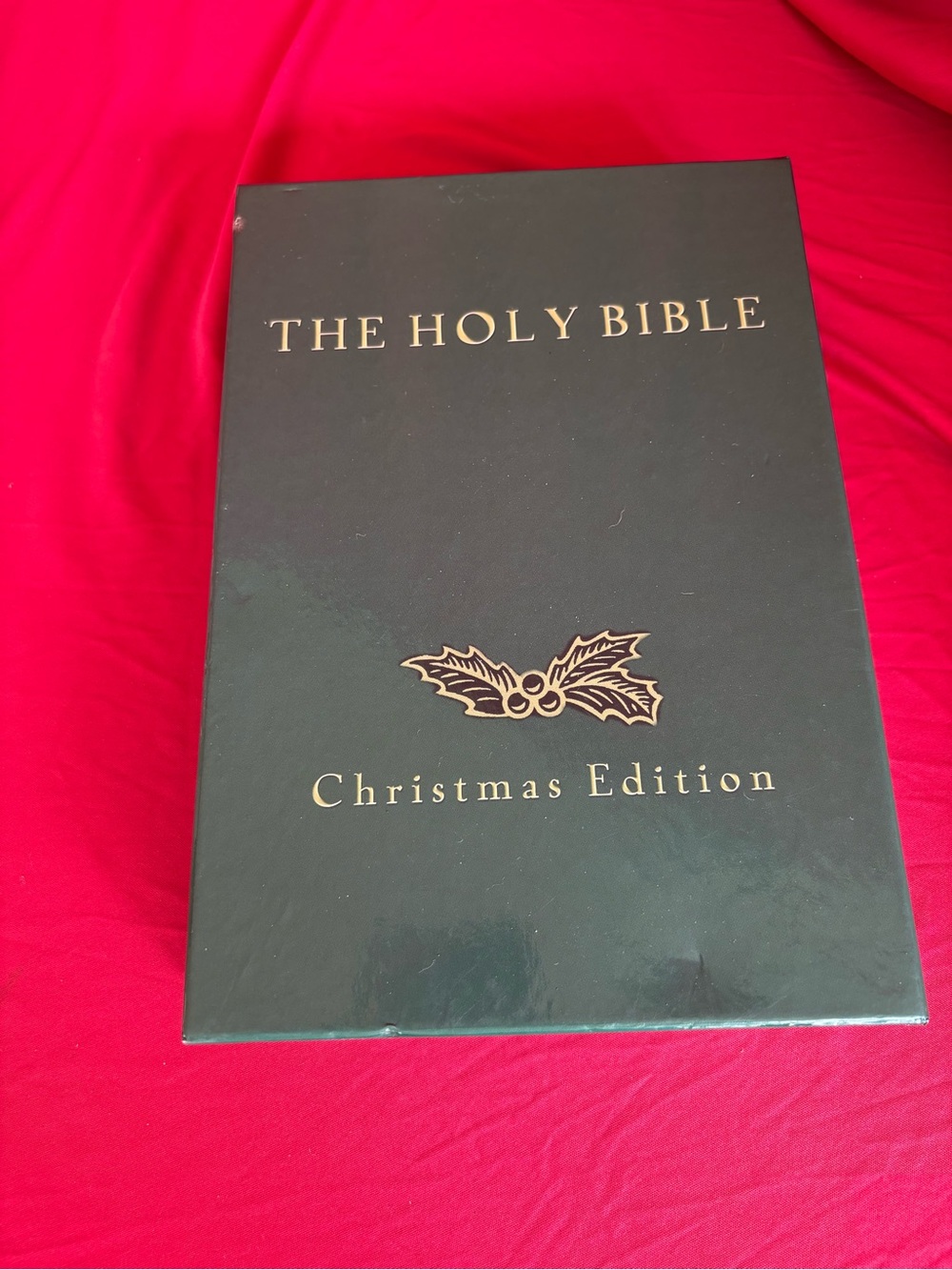 Christmas Edition Holy Bible - Green with Gold Accents